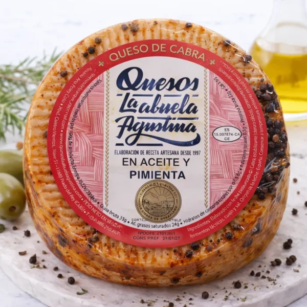 Imagen de Queso de cabra en aceite y pimienta